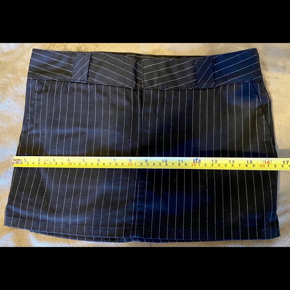 Dickies mini skirt, black pinstripe